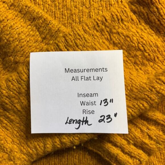 J Crew Golden Yellow Chunky Turtleneck Size Medium Roomy Boxy Lagenlook Cozy - Picture 6 of 9